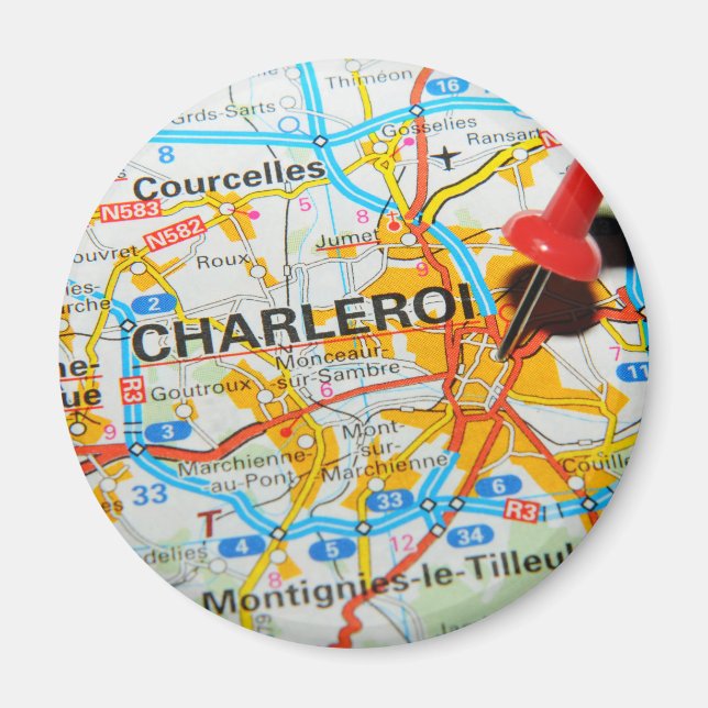 Charleroi, Belgien Magnet (Framsidan)