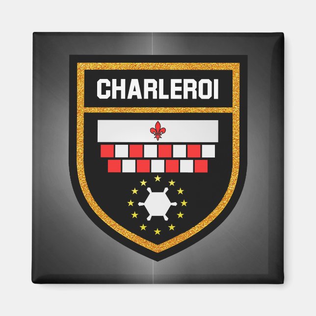 Charleroi Flagga Magnet (Framsidan)