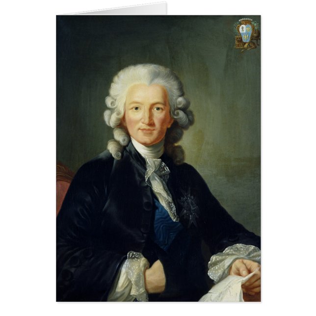 Charles Alexandre de Calonne Hälsningskort (Framsidan)