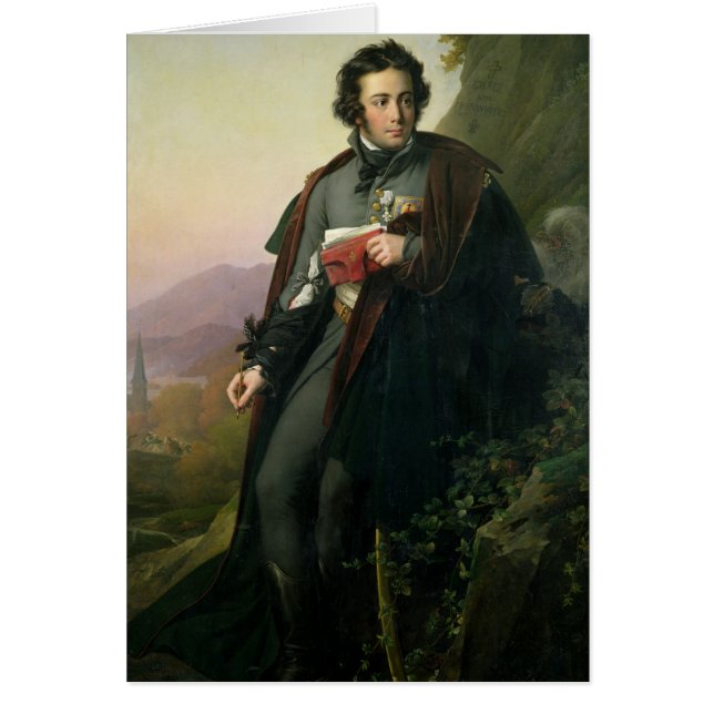 Charles-Artus de Bonchamps 1824 Hälsningskort (Framsidan)