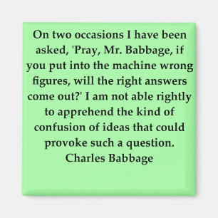 Charles Babbage citationstecken Magnet