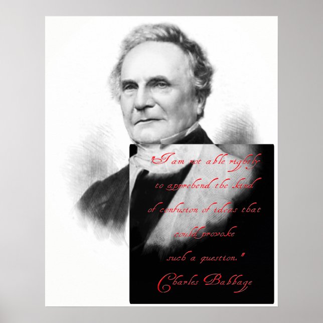 Charles Babbage om sinnesförvirringen Poster (Framsidan)