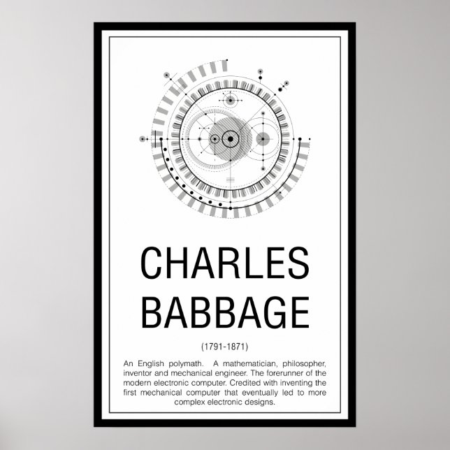 Charles Babbage Poster (Framsidan)