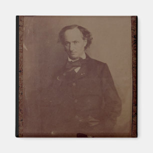 Charles Baudelaire (1820-1867), fransk poet, portr Magnet