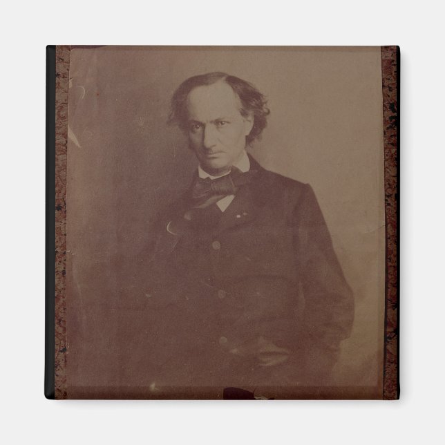 Charles Baudelaire (1820-1867), Fransk poet, portr Magnet (Framsidan)