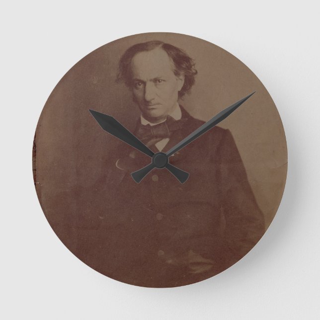 Charles Baudelaire (1820-1867), Fransk poet, portr Rund Klocka (Framsida)