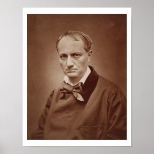Charles Baudelaire (1821-67), Fransk poet, portrai Poster