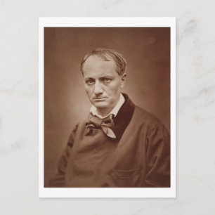 Charles Baudelaire (1821-67), Fransk poet, portrai Vykort