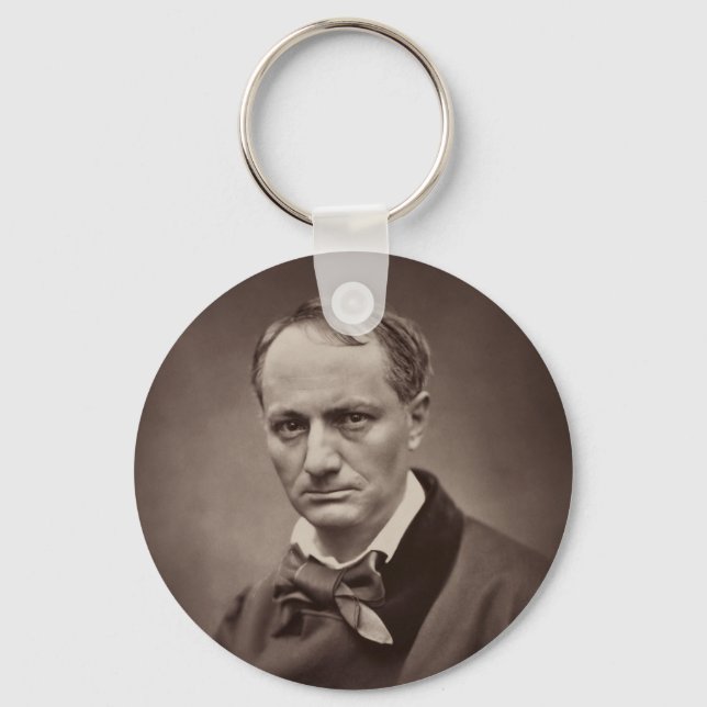 Charles Baudelaire av Étienne Carjat Nyckelring (Framsida)