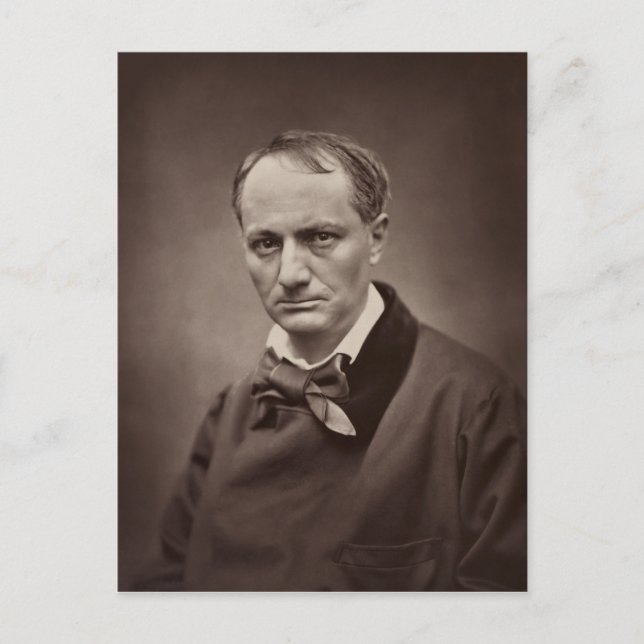 Charles Baudelaire av Étienne Carjat Vykort (Framsida)