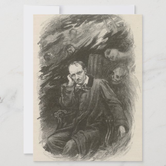 Charles Baudelaire (från Georges Rochgrosse) Kort (Framsida)