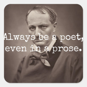Charles Baudelaire Fyrkantigt Klistermärke