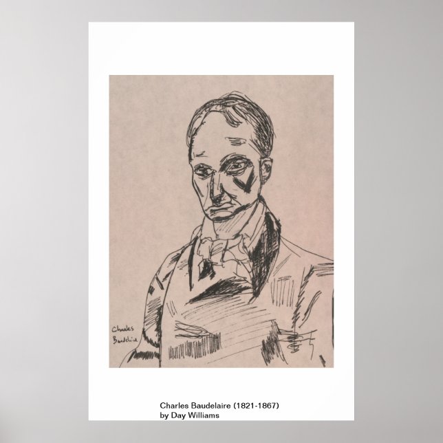 Charles Baudelaire (nr 1821-1867) Poster (Framsidan)