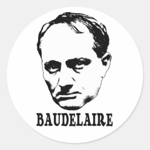 Charles Baudelaire Runt Klistermärke