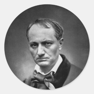 Charles Baudelaire - Vintage Photo 1878 Runt Klistermärke
