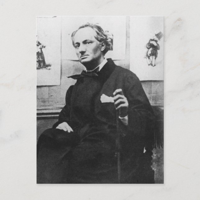 Charles Baudelaire with Engravings, c.1863 Vykort (Framsida)