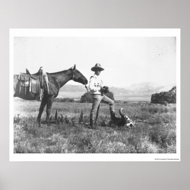 Charles Belden med häst och skalle. Poster (Framsidan)