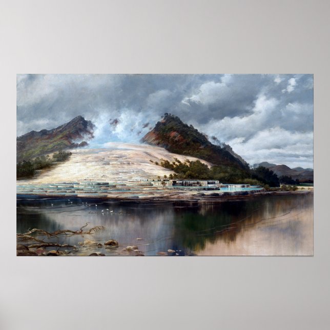 Charles Blomfield White Terraces, Rotomahana Poster (Framsidan)