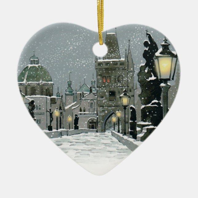 Charles Bridge Julgransprydnad Keramik (Framsidan)