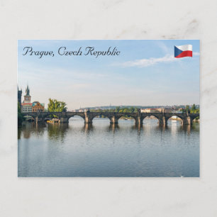 Charles bridge och Vltava River - Prag Vykort