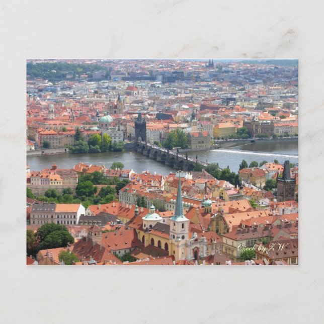 Charles Bridge Postcard Vykort (Framsida)