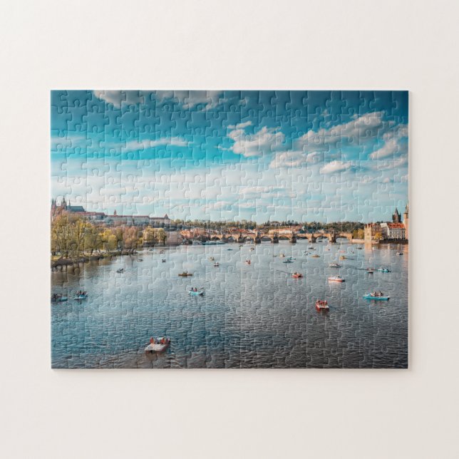 Charles Bridge, Prag City, Tjeckien Pussel (Horisontell)