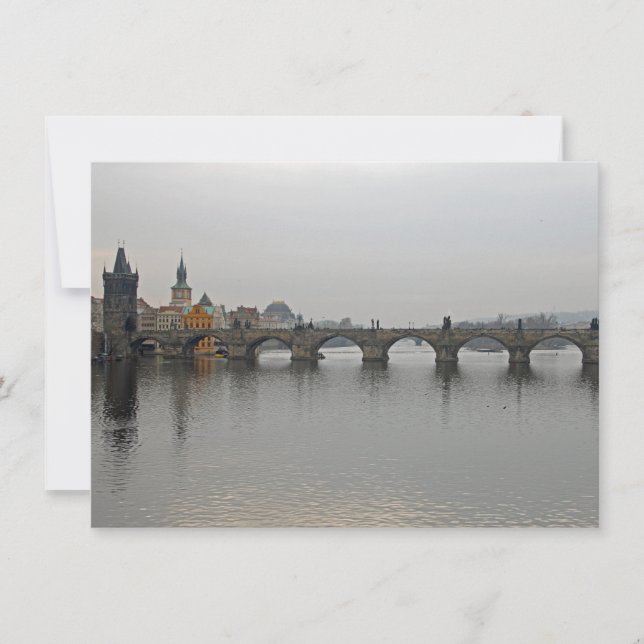 Charles Bridge, Prag-kort (Framsida)