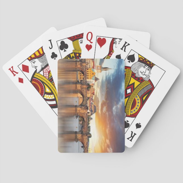 Charles Bridge, Prag, Tjeckien Casinokort (Baksidan)