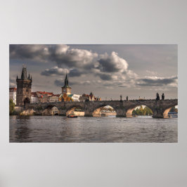 Charles Bridge, Prags färgstarka fotografi Poster