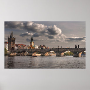 Charles Bridge, Prags färgstarka fotografi Poster