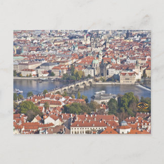 Charles Bridge Vltava River Prag Vykort