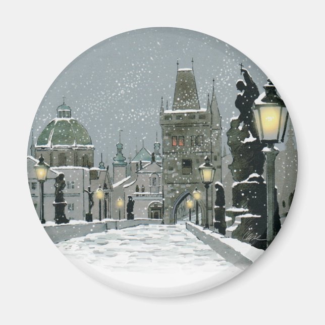 Charles Bridge Winter magnet (Framsidan)