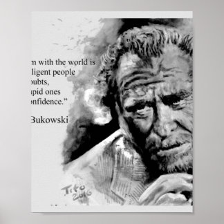 Charles BUKOWSKI - citat Poster