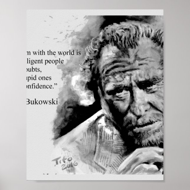 Charles BUKOWSKI - citat Poster (Framsidan)