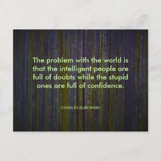 Charles Bukowski citationsteckenvykort Vykort