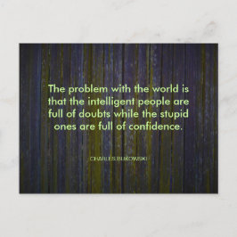 Charles Bukowski citationsteckenvykort Vykort