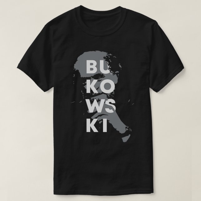 Charles Bukowski-etikett T Shirt (Design framsida)