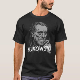 Charles Bukowski Portrait with Cigarette T Shirt