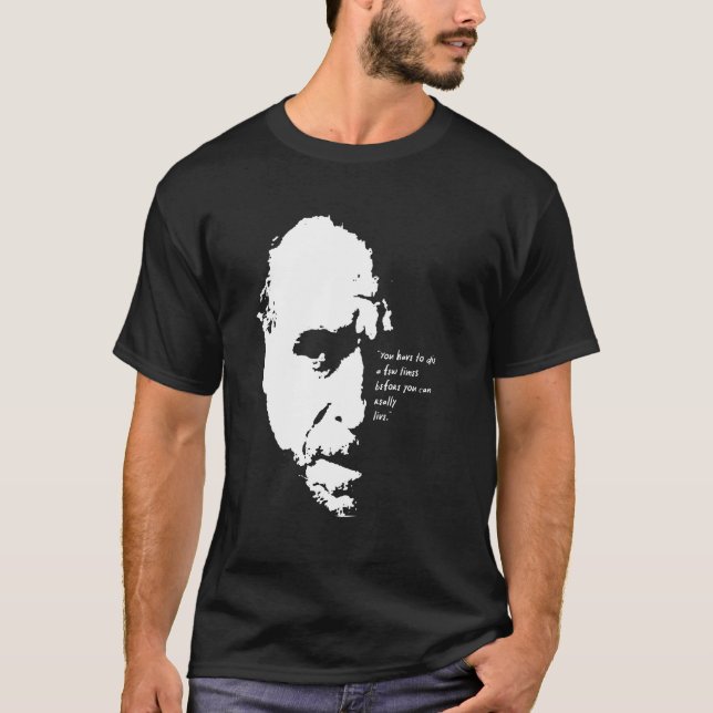 Charles Bukowski Porträtt T Shirt (Framsida)