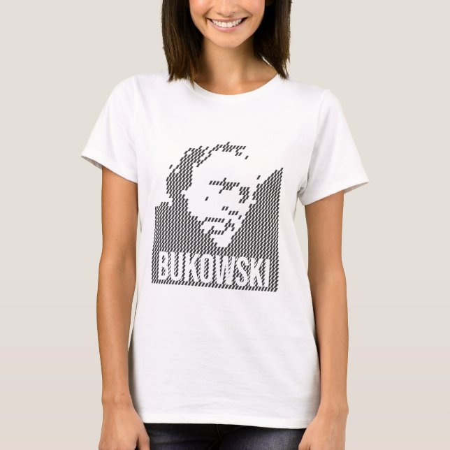 Charles Bukowski porträttdesign T Shirt (Framsida)