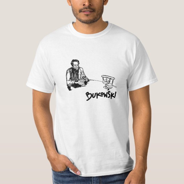Charles Bukowski skissar T-shirt (Framsida)