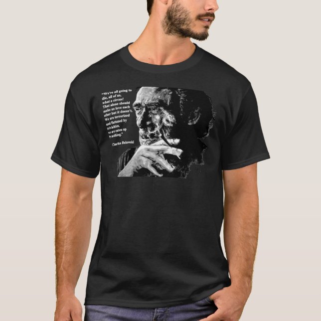 Charles Bukowski - svart - citat Classic T-Shirt (Framsida)