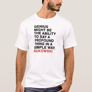 charles bukowskicitationstecken tee shirt