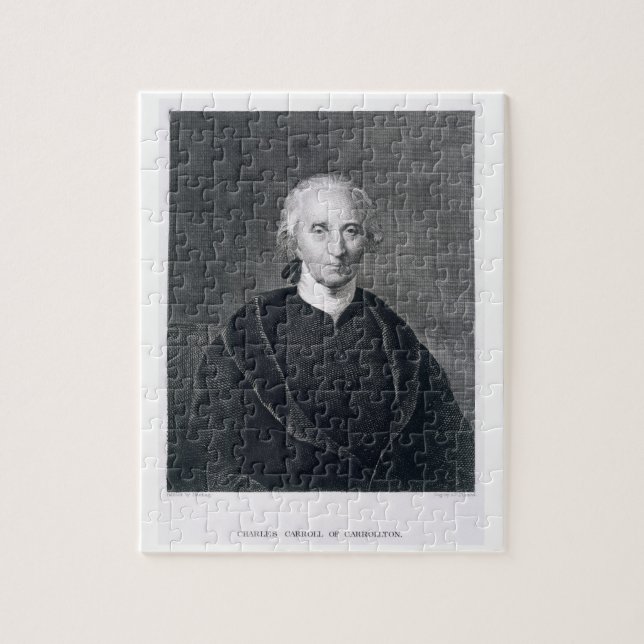 Charles Carroll av Carrollton som inristas av Pussel (Vertikal)