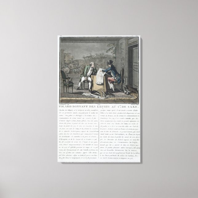 Charles, Chevalier de Folard (1699-1751), handleda Canvastryck (Framsida)
