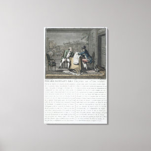 Charles Chevalier de Folard (1699-1751) instruerar Canvastryck