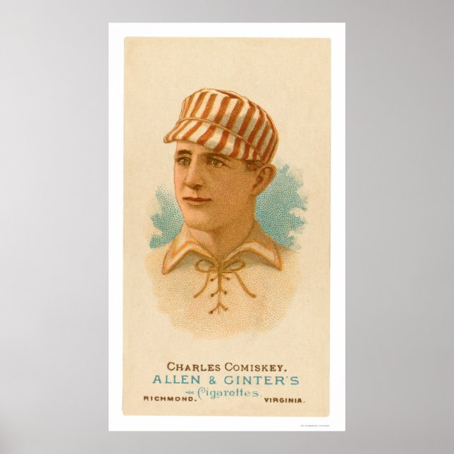 Charles Comiskey Baseball 1887 Poster (Framsidan)