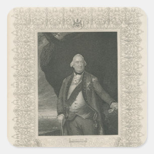 Charles Cornwallis Fyrkantigt Klistermärke