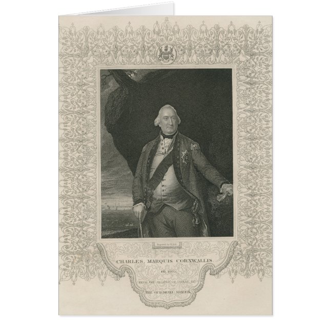 Charles Cornwallis Hälsningskort (Framsidan)