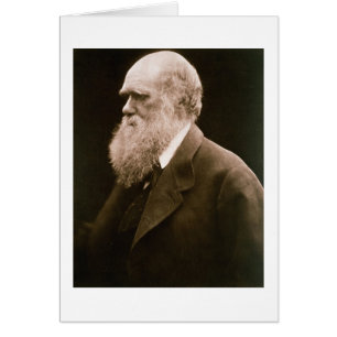 Charles Darwin (1809-82) (bild) Hälsningskort